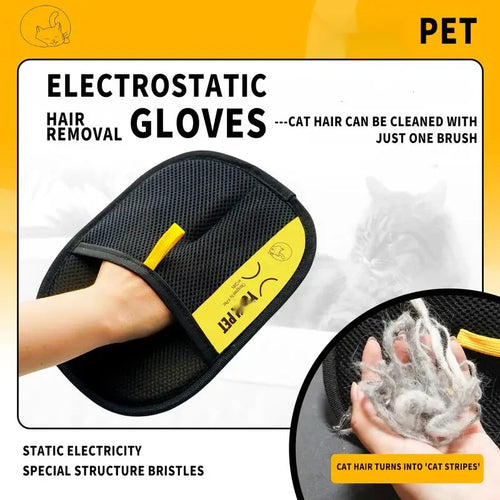 🧤 Pet Hair Remover Glove — Electrostatic Two-Way Brush for Cats, Dogs & Furniture