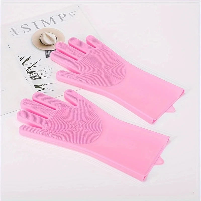 🐾 Pet Grooming Glove — Silicone Massage & Deshedding Brush for Cats & Dogs