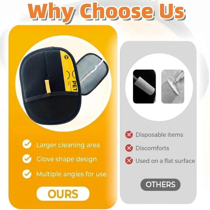 🧤 Pet Hair Remover Glove — Electrostatic Two-Way Brush for Cats, Dogs & Furniture