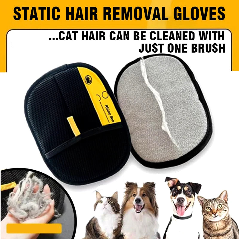 🧤 Pet Hair Remover Glove — Electrostatic Two-Way Brush for Cats, Dogs & Furniture