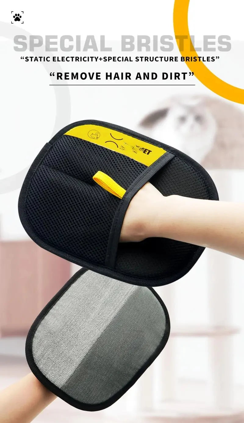 🧤 Pet Hair Remover Glove — Electrostatic Two-Way Brush for Cats, Dogs & Furniture